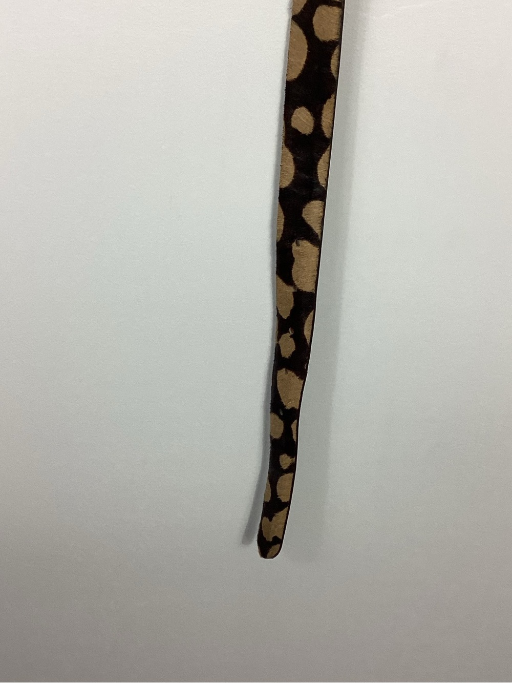 J. Crew Animal Print Calf Hair Leather Belt Size S - Picture 5 of 12